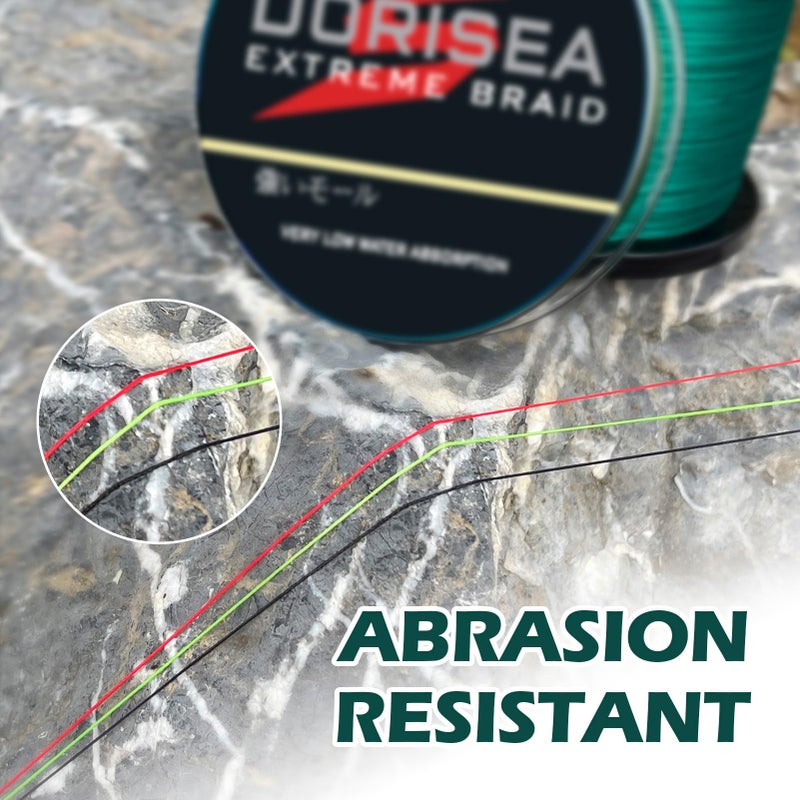 Dorisea خط صيد مضفر دوريسيا إكستريم 100% بي رمادي 109 ياردة - 2187 ياردة 6-550 رطل اختبار خيط صيد مقاوم للاحتكاك سوبرلاين مذهل (100م/109 ياردة 6 رطل/0.10 مم) - Image 5